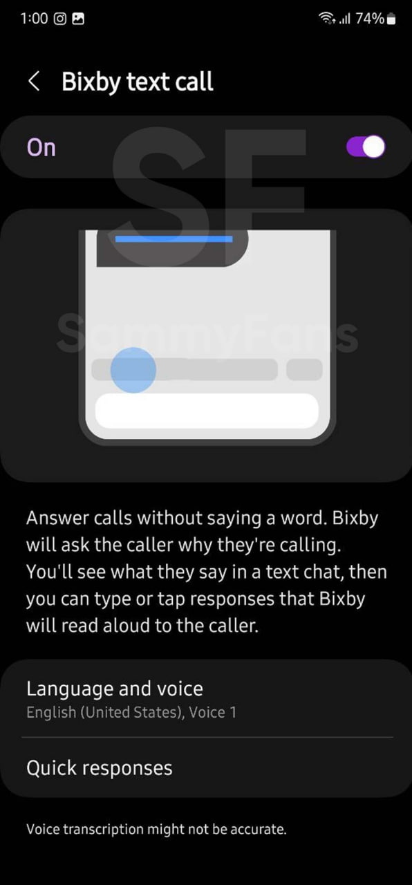 One UI 5.1 Features bixby text call